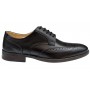 Pantofi barbati office, eleganti din piele naturala, Negru, TEST68N